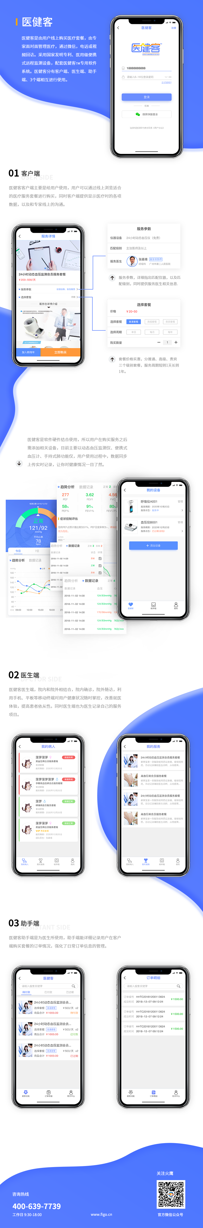 医健客-血压检测医护服务一体化app